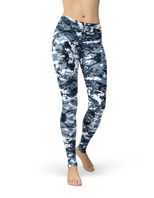 Load image into Gallery viewer, Jean Navy Camo Leggings
